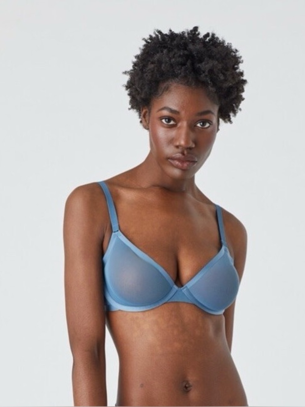 CUUP The Plunge Mesh Bra in Sea